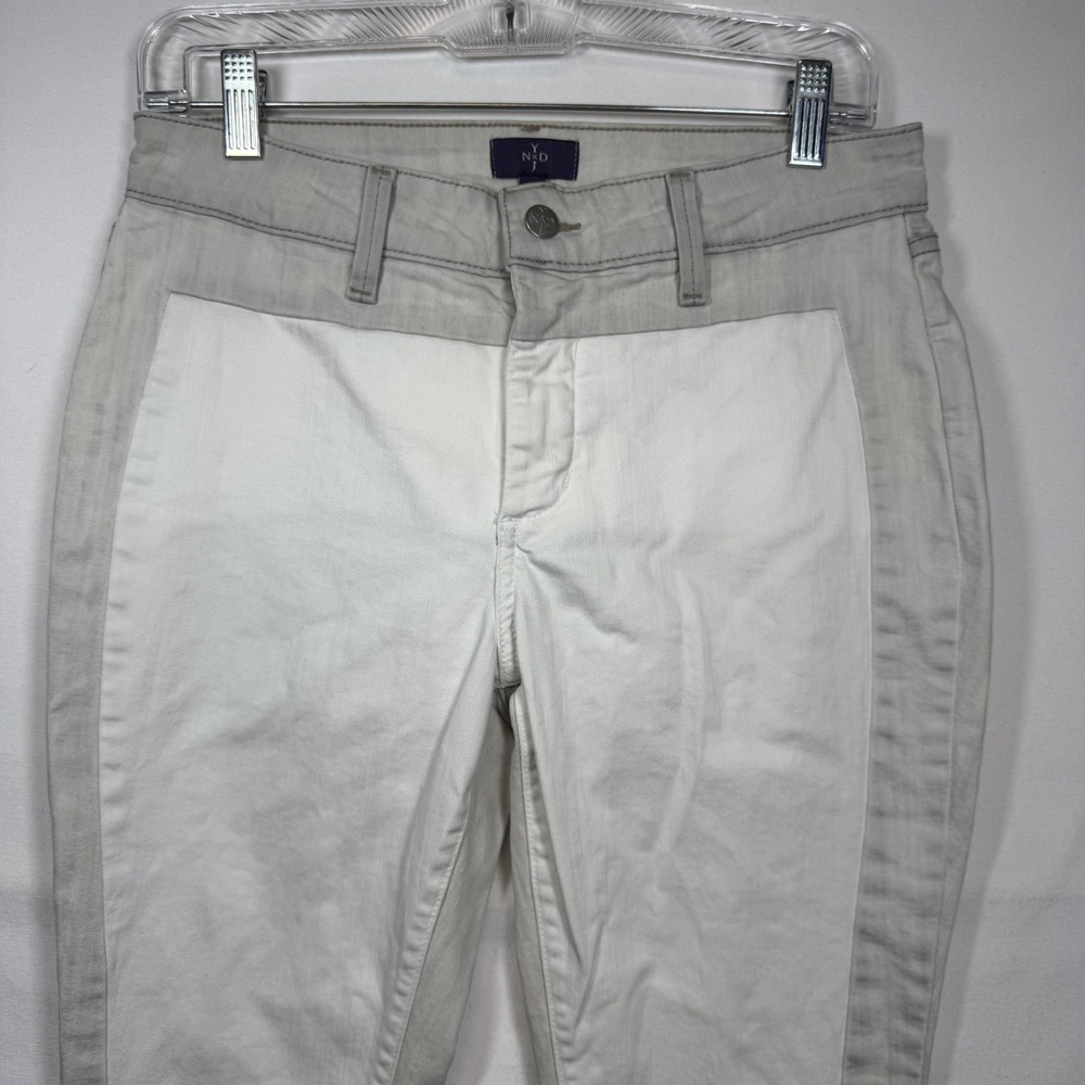 NYDJ Ankle Legging Jeans‎ Womens Petite Color Block Stretch Denim Sz 8P